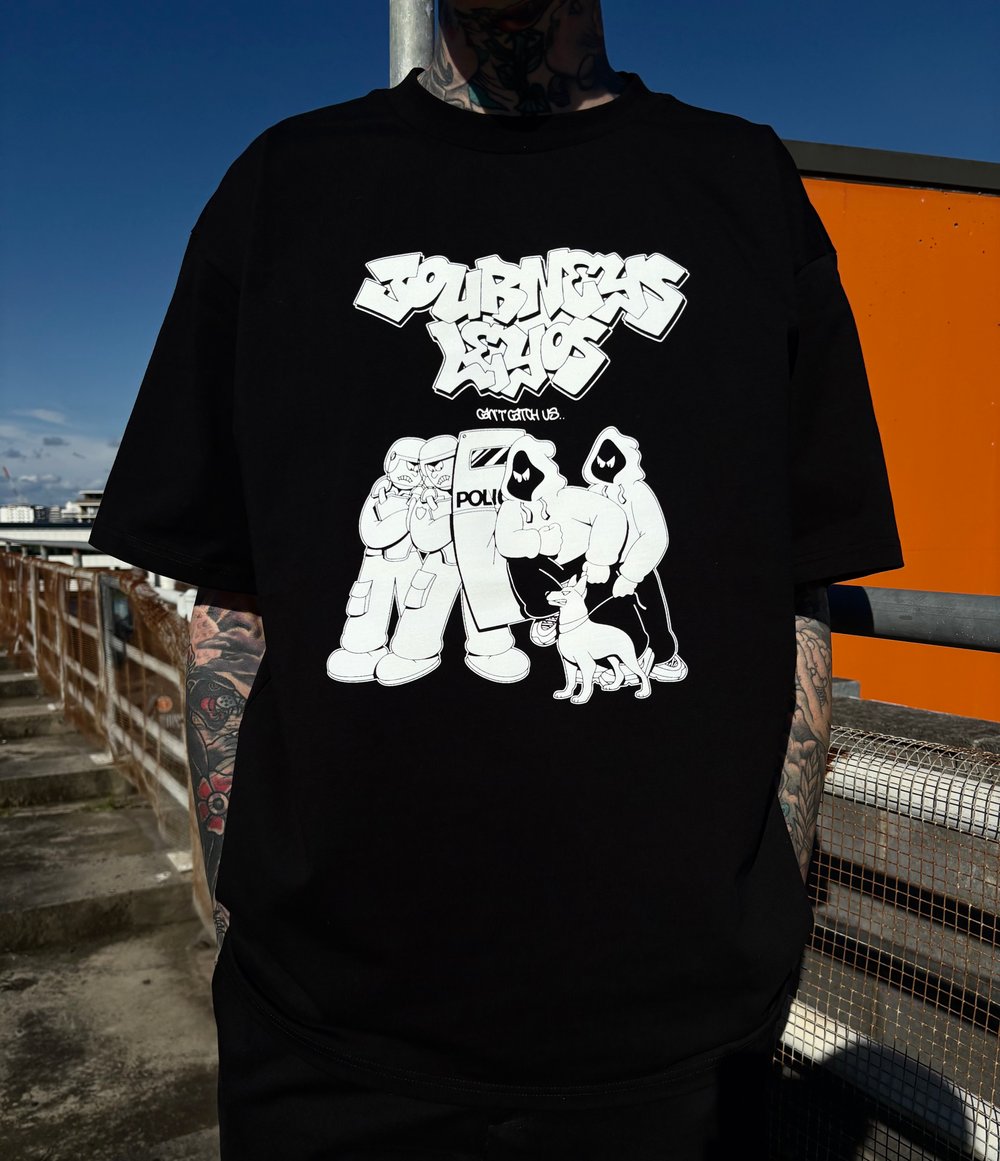 Image of Cop Barricade - Black Heavy Weight Tee