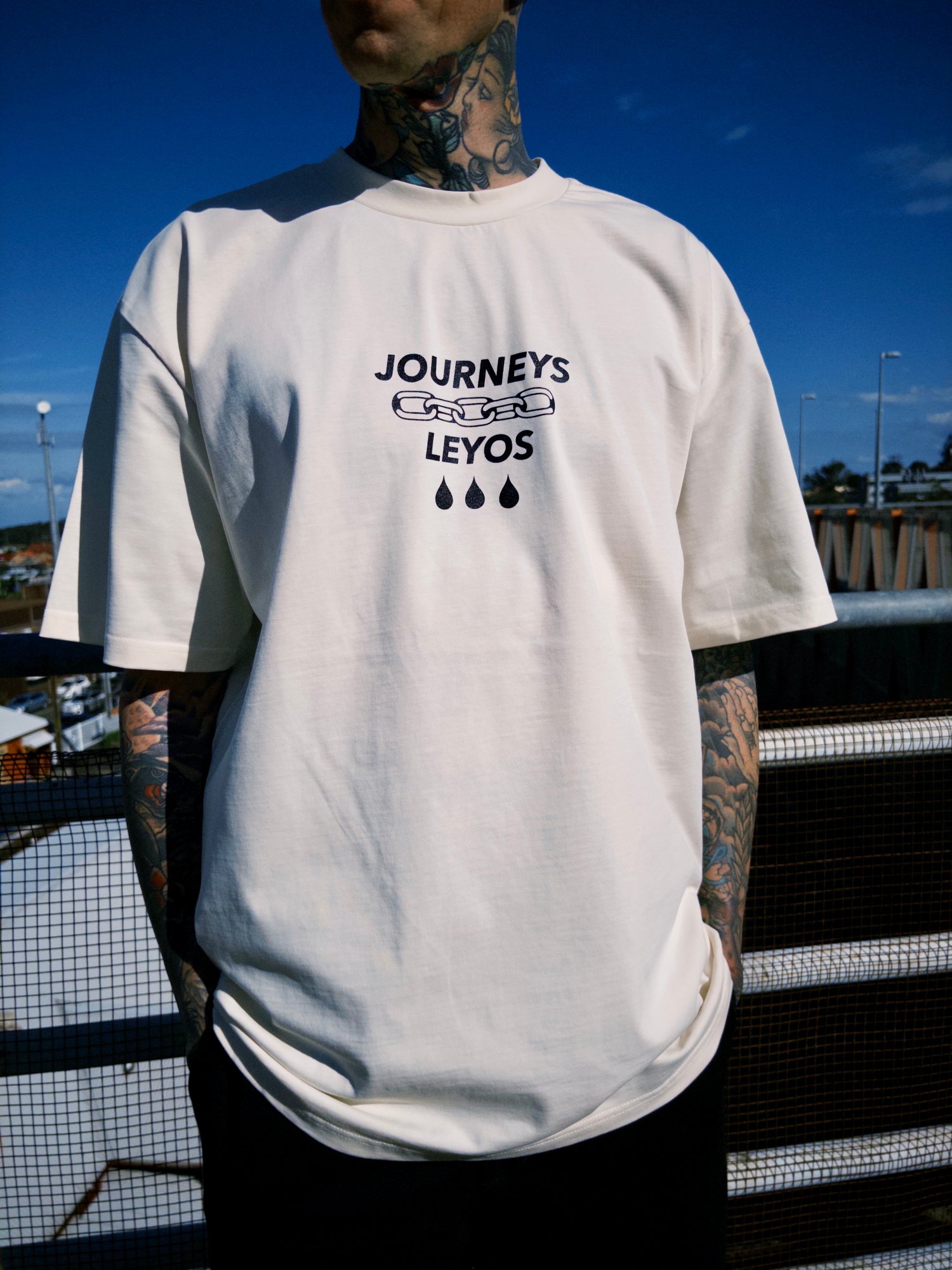 Image of Panther Can't Catch Us - Cream Heavy Weight Tee