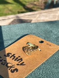Image 1 of 10k Filigree Heart Ring