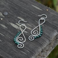 Image 3 of ESMERELDA- Emerals spiral earrings