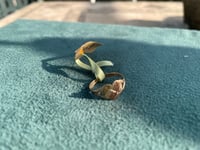 Image 1 of Tritone 9k Heart Pinky Ring w/Starbursts