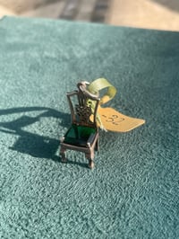 Image 1 of Sterling Chair w/Green Gem Seat