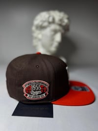 Image 2 of Los Angeles Snapback Hat (Brown/Orange)