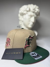 Image 1 of Florida Marlins Snapback Hat (Brown/Green)
