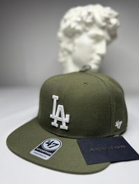 Image 1 of Los Angeles Snapback Hat (Green/Green)