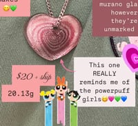 Image 2 of Chunkier Glass Heart Pendant