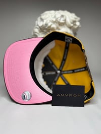 Image 3 of Los Angeles Snapback Hat (Yellow/Brown)