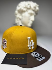 Image 1 of Los Angeles Snapback Hat (Yellow/Brown)
