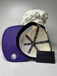 Image 3 of Los Angeles Snapback Hat (White/Green)