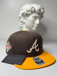 Image 1 of Atlanta Snapback Hat (Brown/Yellow)
