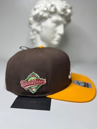 Image 2 of Atlanta Snapback Hat (Brown/Yellow)