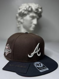 Image 1 of Atlanta Snapback Hat (Brown/Black)