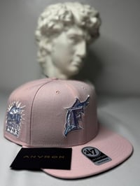 Image 1 of Florida Marlins Snapback Hat (Pink)
