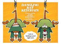 Image 2 of DANGLING RAT ACRYLIC KEYCHAIN 