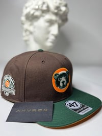 Image 1 of Chicago Cubs Snapback Hat (Brown/Green)
