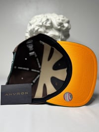 Image 3 of Chicago Cubs Snapback Hat (Brown/Green)