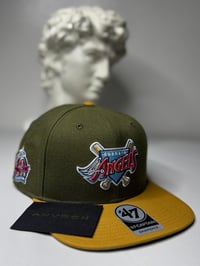 Image 1 of Atlanta Angels Snapback Hat (Green/Yellow)
