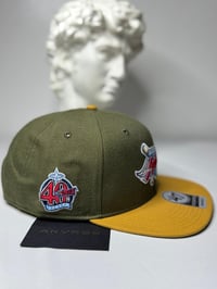Image 2 of Atlanta Angels Snapback Hat (Green/Yellow)