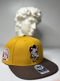 Image 1 of Detroit Tigers Snapback Hat (Yellow/Brown)