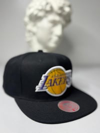 Image 1 of Lakers Snapback Hat (Black)