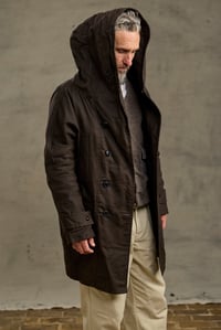 Image 22 of FISHERMAN COAT in Heavy weight Wax Cotton - Dark Chocolate 