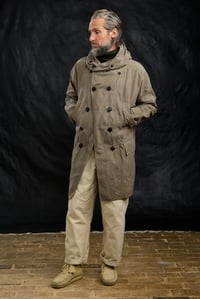Image 1 of FISHERMAN COAT in Light weight Wax Cotton - Distressed Elephant 