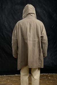 Image 9 of FISHERMAN COAT in Light weight Wax Cotton - Distressed Elephant 