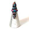 Pink Dahlia Turquoise Ring (Size 6)