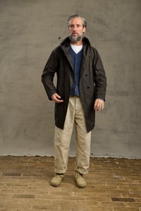 Image 5 of FISHERMAN COAT in Light weight Wax Cotton - Bitter Brown 