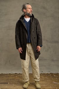 Image 3 of FISHERMAN COAT in Light weight Wax Cotton - Bitter Brown 