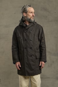 Image 7 of FISHERMAN COAT in Light weight Wax Cotton - Bitter Brown 