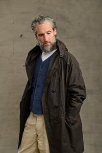 Image 10 of FISHERMAN COAT in Light weight Wax Cotton - Bitter Brown 