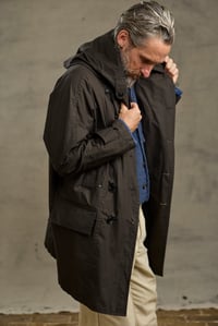 Image 13 of FISHERMAN COAT in Light weight Wax Cotton - Bitter Brown 