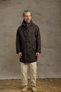 Image 14 of FISHERMAN COAT in Light weight Wax Cotton - Bitter Brown 