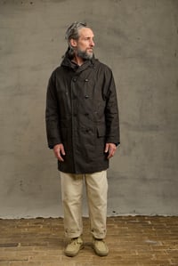 Image 15 of FISHERMAN COAT in Light weight Wax Cotton - Bitter Brown 