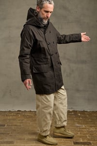 Image 20 of FISHERMAN COAT in Light weight Wax Cotton - Bitter Brown 
