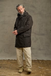 Image 21 of FISHERMAN COAT in Light weight Wax Cotton - Bitter Brown 