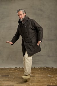 Image 23 of FISHERMAN COAT in Light weight Wax Cotton - Bitter Brown 