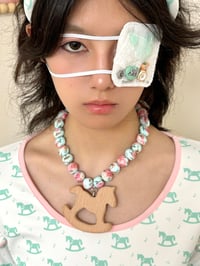 Image 1 of Pony necklace – floral print beads