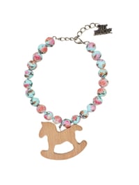 Image 5 of Pony necklace – floral print beads