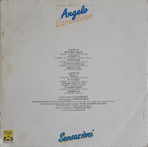 Angelo Cavallaro ‎– Sensazioni