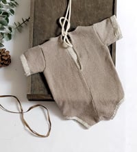 Image 2 of Baby boy bodysuit for photo shoots |  Eric | 3-6 months | beige| photo props