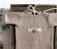 Image 3 of Baby boy bodysuit for photo shoots |  Eric | 3-6 months | beige| photo props
