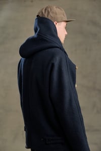 Image 13 of Fisherman  wool Short TOGGLE Coat - Navy *Last L available £490.00