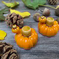 Image 2 of Handmade Ceramic Orange Pumpkins