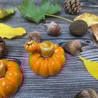 Image 3 of Handmade Ceramic Orange Pumpkins