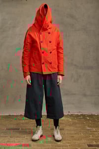 Image 20 of FISHERMAN Short COAT in Light weight Wax Cotton - Red £395.00