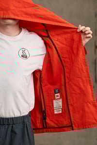 Image 23 of FISHERMAN Short COAT in Light weight Wax Cotton - Red £395.00