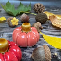 Image 4 of Handmade Yellow/Red/Pink Ceramic Pumpkins