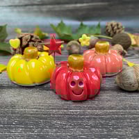 Image 1 of Handmade Yellow/Red/Pink Ceramic Pumpkins